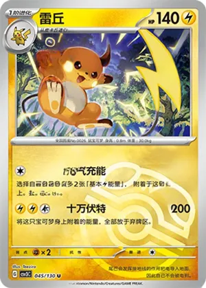 Raichu  Master Ball Holo